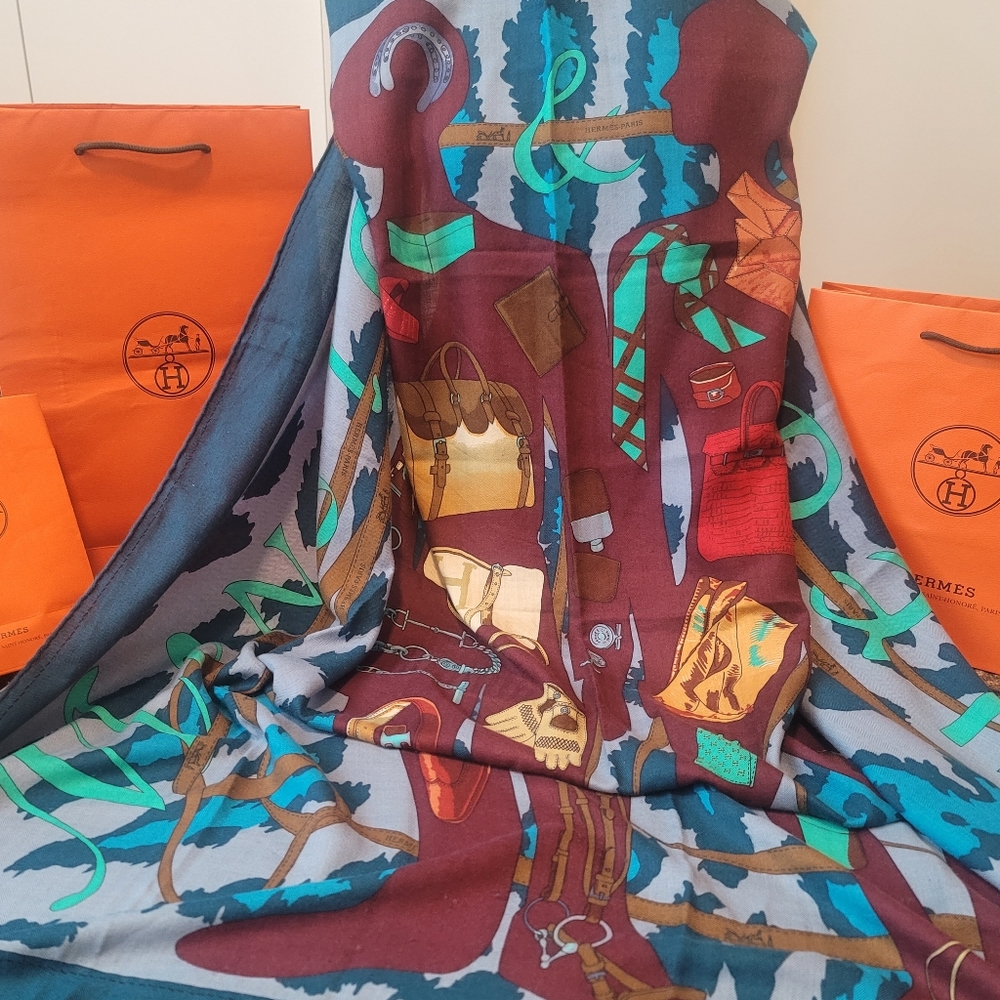 Hermes Cashmere Shawl madame et monsieur